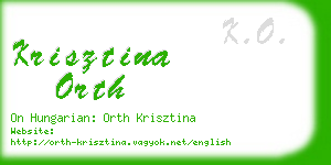 krisztina orth business card